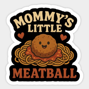 Mommy’s Little Meatball Funny Cute Pasta Baby Sticker